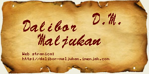 Dalibor Maljukan vizit kartica